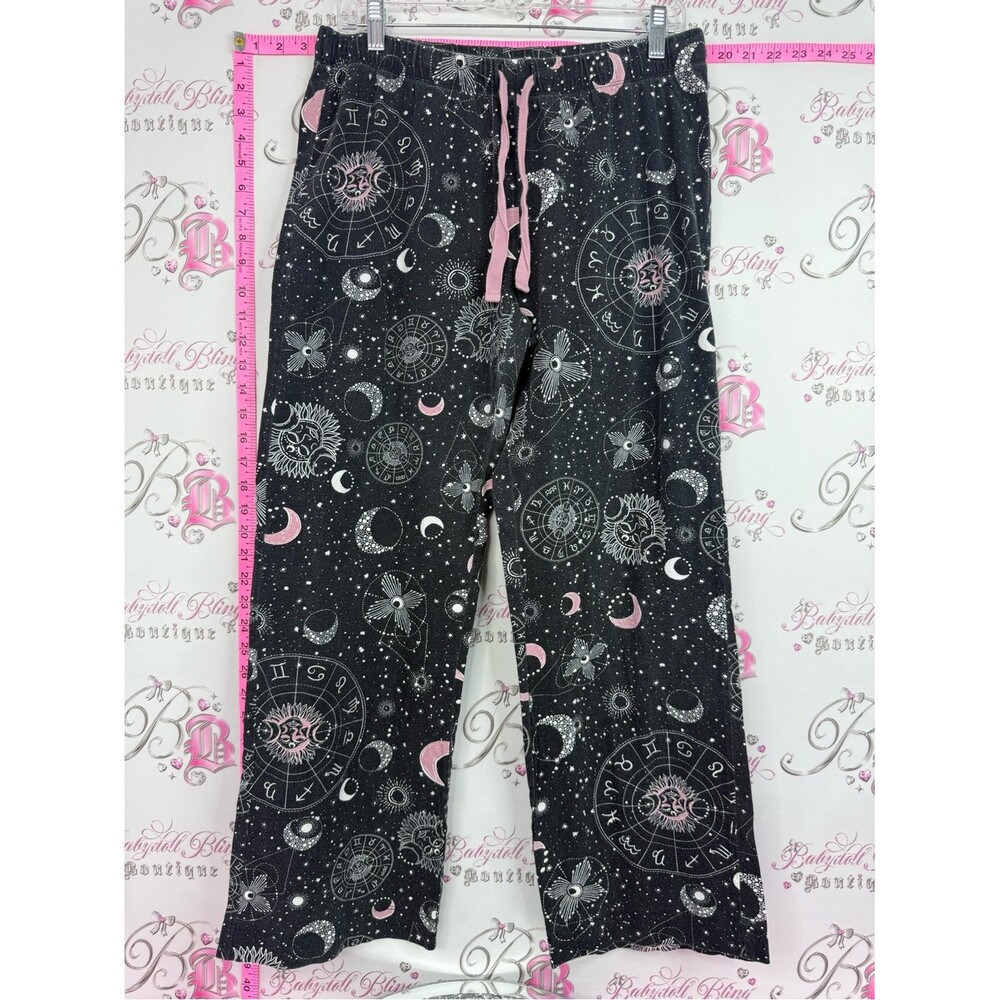 Joe Fresh horoscope pj pants Black Pajama Pants with Pink Accents